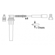 0 986 357 052 BOSCH Комплект проводов зажигания