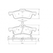 12-1528 E.T.F. Комплект тормозных колодок, дисковый тормоз