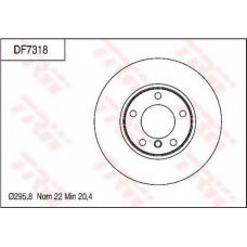 DF7318 TRW Тормозной диск