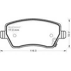 1063 MGA Комплект тормозных колодок, дисковый тормоз