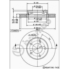 09.4866.10 BREMBO Тормозной диск