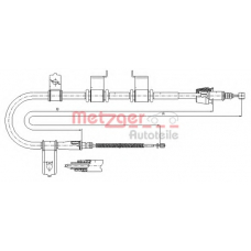 17.2540 METZGER Трос, стояночная тормозная система