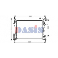 150068N AKS DASIS Радиатор, охлаждение двигателя