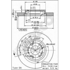 BS 8372 BRECO Тормозной диск