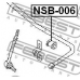 NSB-006 FEBEST Опора, стабилизатор