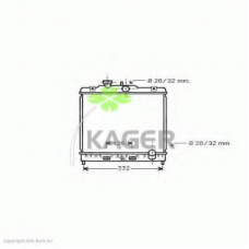 31-0502 KAGER Радиатор, охлаждение двигателя