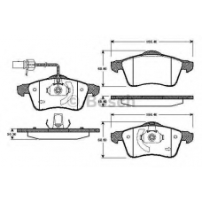 0 986 TB2 304 BOSCH Комплект тормозных колодок, дисковый тормоз