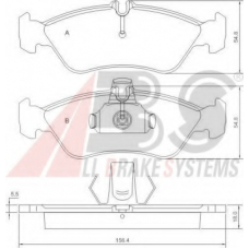 P 50 082 ABS Комплект тормозных колодок, дисковый тормоз