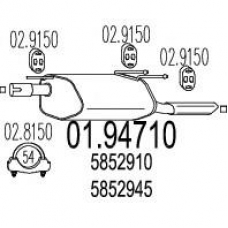 01.94710 MTS Глушитель выхлопных газов конечный