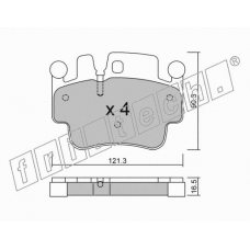 673.0 fri.tech. Комплект тормозных колодок, дисковый тормоз