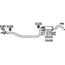 01.57580 MTS Средний глушитель выхлопных газов