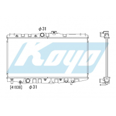 PA010158 KOYO P-tank corrugate-fin ass'y