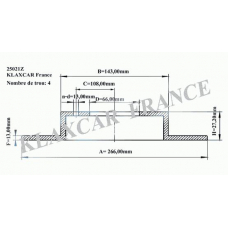 25021z KLAXCAR FRANCE Тормозной диск