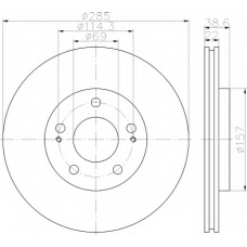 8DD 355 112-931 HELLA Тормозной диск