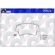 20624 GALFER Комплект тормозных колодок, дисковый тормоз