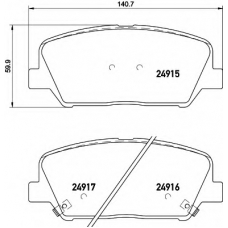 8DB 355 020-591 HELLA Комплект тормозных колодок, дисковый тормоз