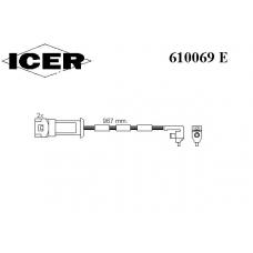 610069 E ICER Сигнализатор, износ тормозных колодок