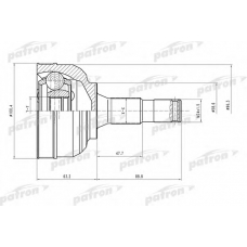 PCV1553 PATRON Шарнирный комплект, приводной вал