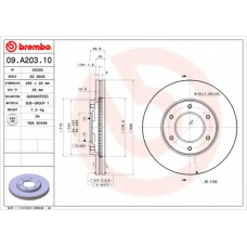 09.A203.10 BREMBO Тормозной диск