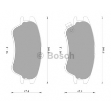 0 986 AB3 053 BOSCH Комплект тормозных колодок, дисковый тормоз