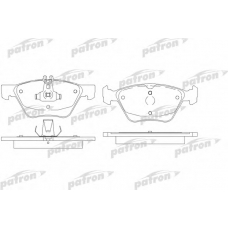 PBP1050 PATRON Комплект тормозных колодок, дисковый тормоз