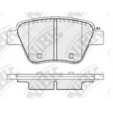 PN0550 NiBK Комплект тормозных колодок, дисковый тормоз