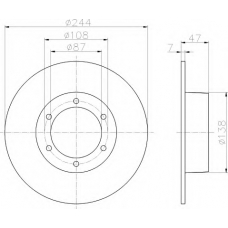 8DD 355 100-281 HELLA Тормозной диск