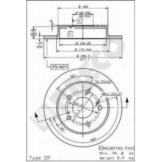 BS 7466 BRECO Тормозной диск