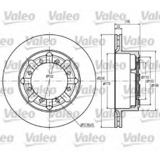 187061 VALEO Тормозной диск