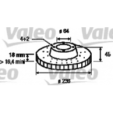 186818 VALEO Тормозной диск