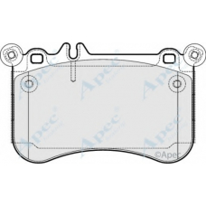PAD1838 APEC Комплект тормозных колодок, дисковый тормоз