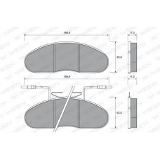 151-1619 WEEN Комплект тормозных колодок, дисковый тормоз