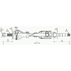 DRS6138.00 OPEN PARTS Приводной вал