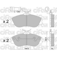 822-663-1 CIFAM Комплект тормозных колодок, дисковый тормоз