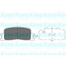 KBP-9077 KAVO PARTS Комплект тормозных колодок, дисковый тормоз