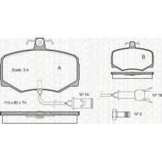 8110 10003 TRIDON Brake pads - front