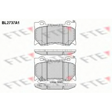 BL2737A1 FTE Комплект тормозных колодок, дисковый тормоз