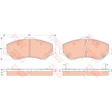 GDB4605 TRW Комплект тормозных колодок, дисковый тормоз