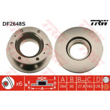 DF2648S TRW Тормозной диск