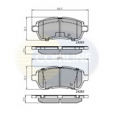 CBP01618 COMLINE Комплект тормозных колодок, дисковый тормоз