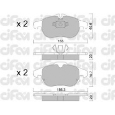 822-540-0 CIFAM Комплект тормозных колодок, дисковый тормоз