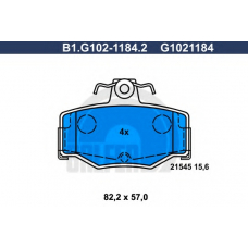 B1.G102-1184.2 GALFER Комплект тормозных колодок, дисковый тормоз