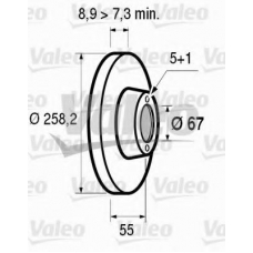 186281 VALEO Тормозной диск