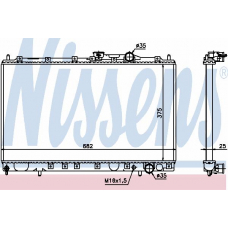 62843 NISSENS Радиатор, охлаждение двигателя