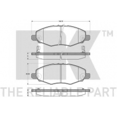 224590 NK Комплект тормозных колодок, дисковый тормоз