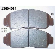 J3604051 NIPPARTS Комплект тормозных колодок, дисковый тормоз