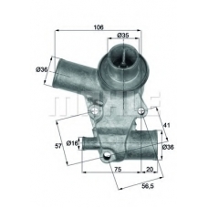 TI 61 80D MAHLE Термостат, охлаждающая жидкость