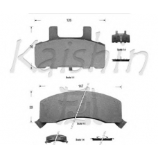 D9985 KAISHIN Комплект тормозных колодок, дисковый тормоз