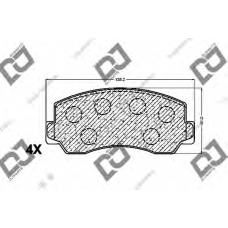 BP1280 DJ PARTS Комплект тормозных колодок, дисковый тормоз