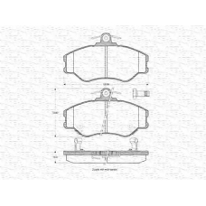 363702160749 MAGNETI MARELLI Комплект тормозных колодок, дисковый тормоз